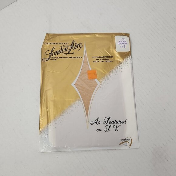 Vintage London-Aire Hosiery Sz 8.5 Seamless 1st No-Run Coronation NOS Prop Lot/6 - Picture 5 of 12